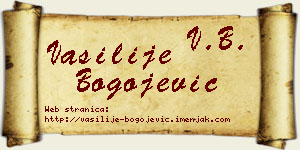 Vasilije Bogojević vizit kartica